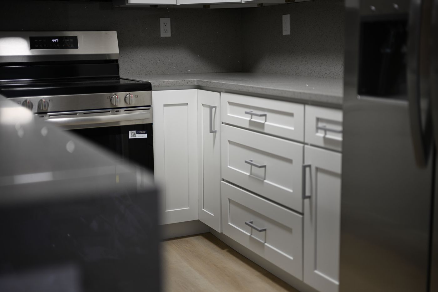 Modern teal kitchen renovation